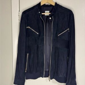 New Men’s Navy Eidos Blue Suede Jacket 50R